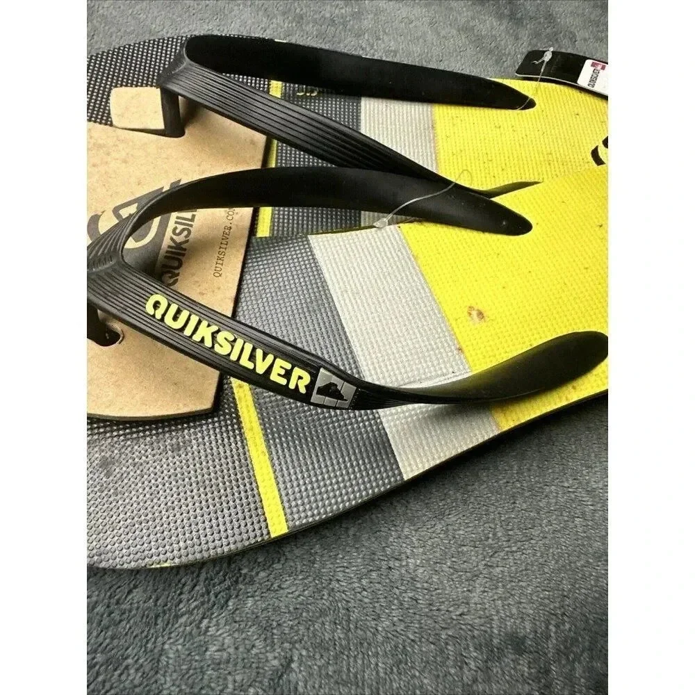 Quiksilver Men’s Molokai Sunset Flip Flop Black Sandals Size 12